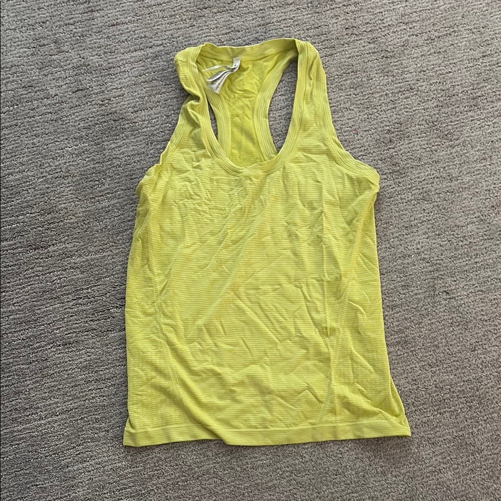 Athleta Yellow Sleeveless Tank Top Racerback